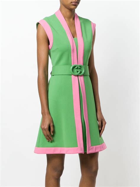 gucci pink dress 2014|Gucci pink and green dress.